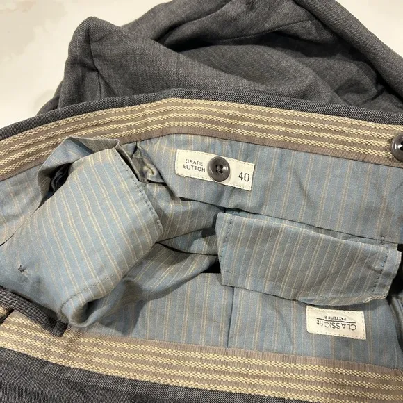 Incotex Classic Fit Gray Sand Brown Dress Pants Size 40