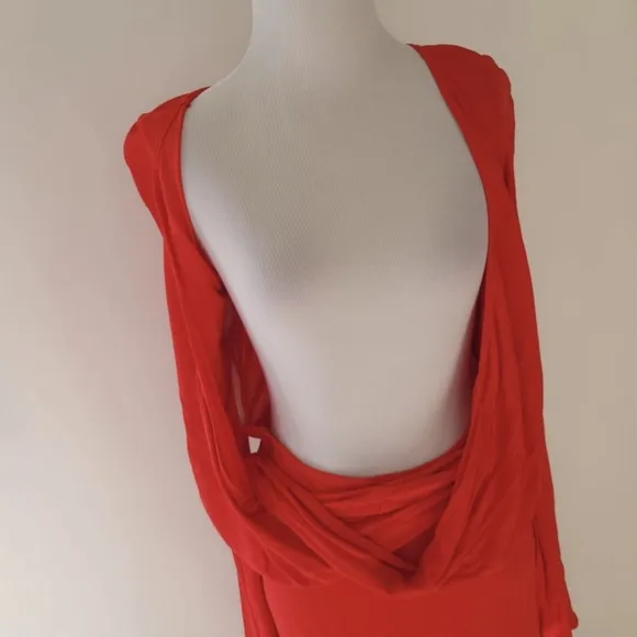 Issa London Classic Wrap Dress Red Long Sleeve
