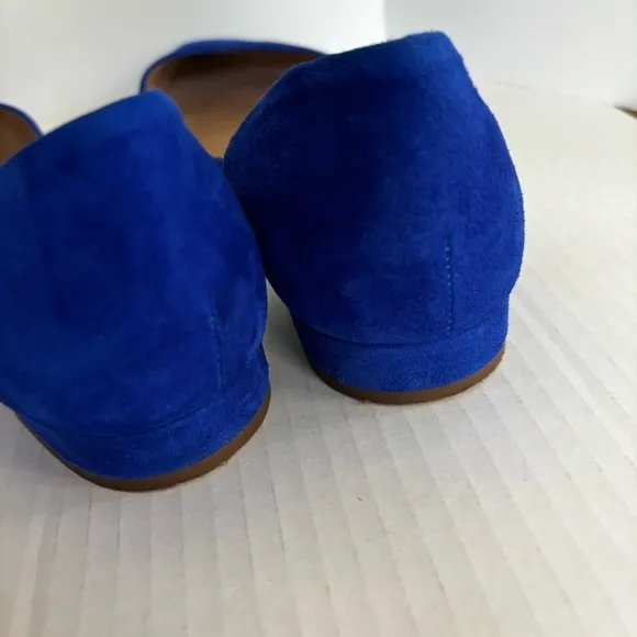 J. Crew Blue Suede Leather Flats Pointy‎ Toe Classic Shoes Women’s Size 9