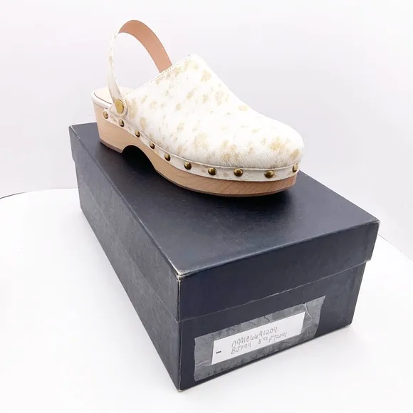 🆕{J. CREW} Calf-Hair Convertible-Strap Leather Clogs