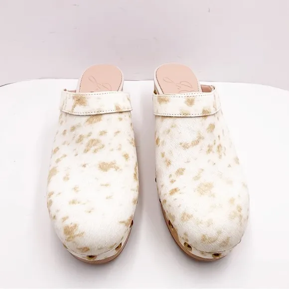 🆕{J. CREW} Calf-Hair Convertible-Strap Leather Clogs