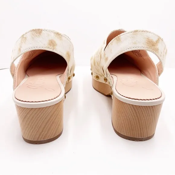 🆕{J. CREW} Calf-Hair Convertible-Strap Leather Clogs
