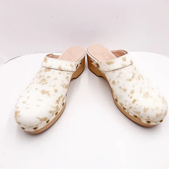 🆕{J. CREW} Calf-Hair Convertible-Strap Leather Clogs