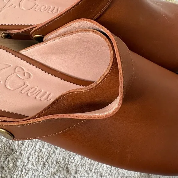 J. Crew Convertible Cognac Leather Clog