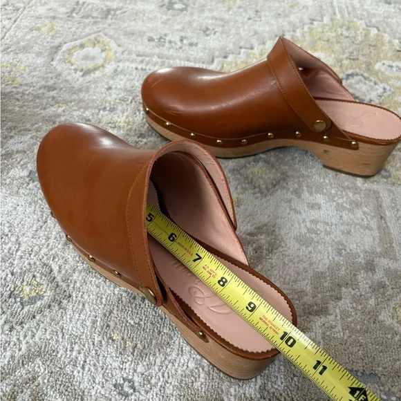 J. Crew Convertible Cognac Leather Clog