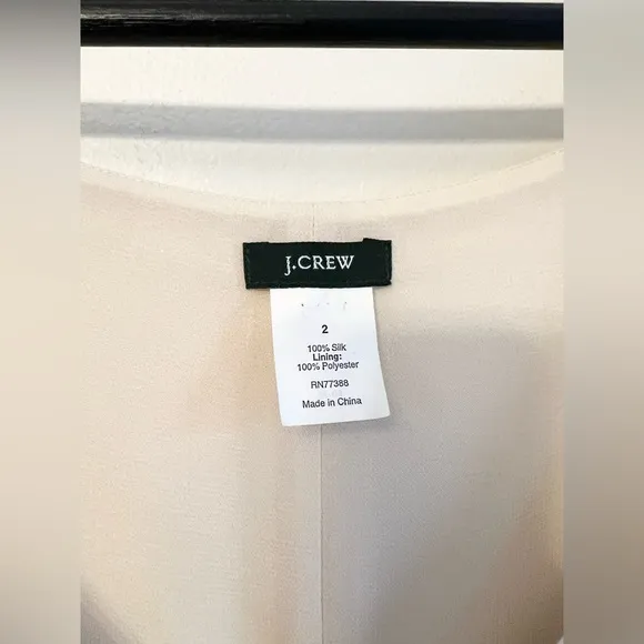 J Crew vintage Cecelia dress 100% silk cream ivory bridal bachelorette classic 2