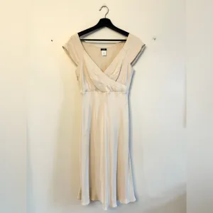 J Crew vintage Cecelia dress 100% silk cream ivory bridal bachelorette classic 2