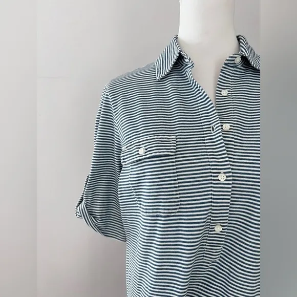 J. McLaughlin Navy striped Richie dress size medium NWT