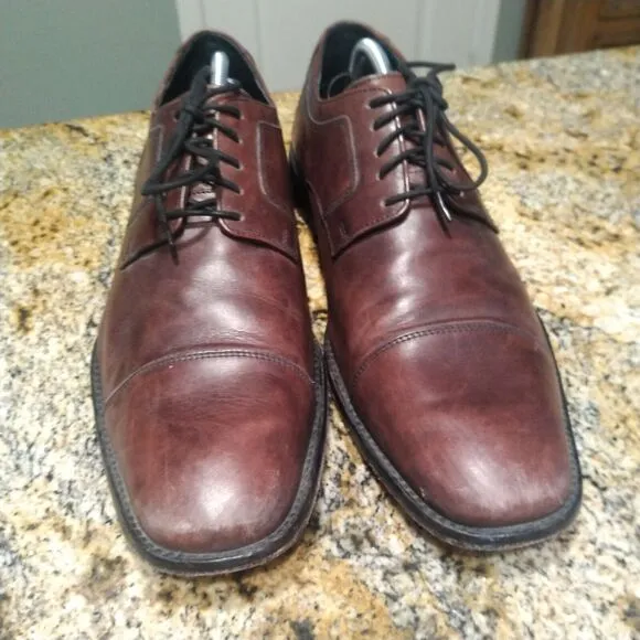 J. Murphy by Johnston &amp; Murphy 59-11703 Men's Burgundy Cap Toe Shoes Size 12M