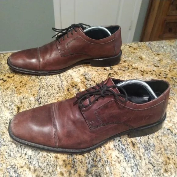 J. Murphy by Johnston &amp; Murphy 59-11703 Men's Burgundy Cap Toe Shoes Size 12M