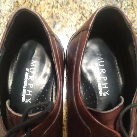 J. Murphy by Johnston &amp; Murphy 59-11703 Men's Burgundy Cap Toe Shoes Size 12M
