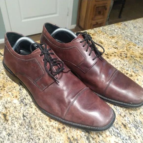 J. Murphy by Johnston &amp; Murphy 59-11703 Men's Burgundy Cap Toe Shoes Size 12M