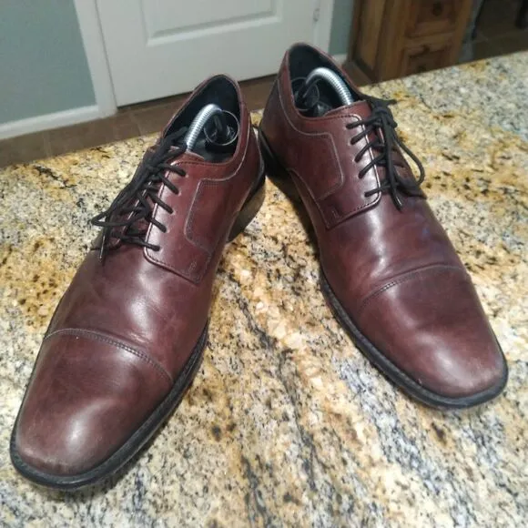 J. Murphy by Johnston &amp; Murphy 59-11703 Men's Burgundy Cap Toe Shoes Size 12M