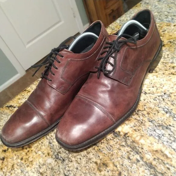 J. Murphy by Johnston &amp; Murphy 59-11703 Men's Burgundy Cap Toe Shoes Size 12M