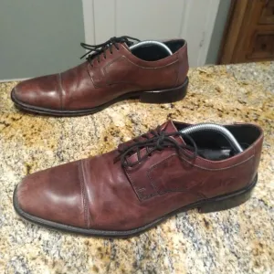 J. Murphy by Johnston &amp; Murphy 59-11703 Men's Burgundy Cap Toe Shoes Size 12M