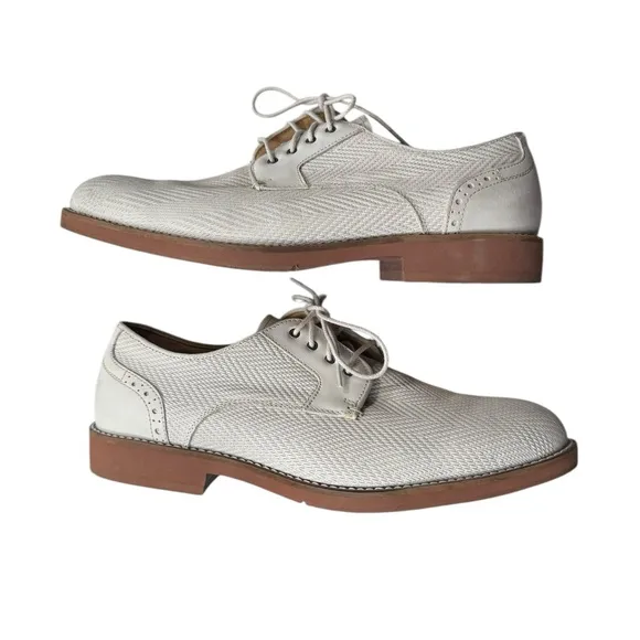J. Murphy by Johnston &amp; Murphy Men’s Oxford Shoes Sz 11M Lace-Up Derby White