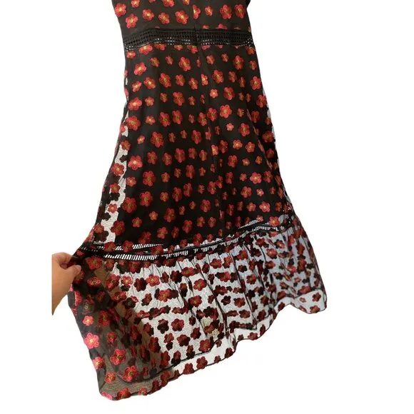 Jack by BB Dakota Magic Hour Dress Embroidered Floral Evening Cocktail Modern