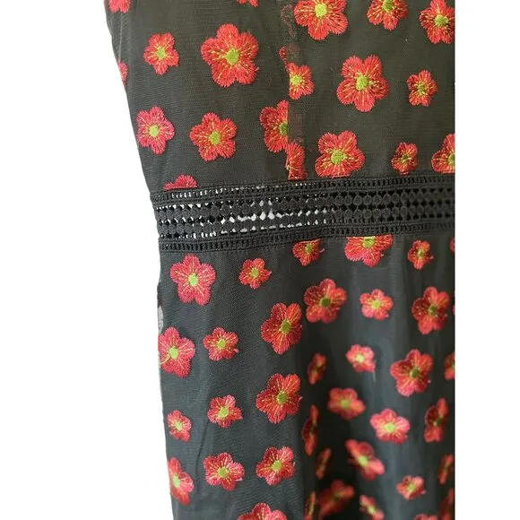 Jack by BB Dakota Magic Hour Dress Embroidered Floral Evening Cocktail Modern