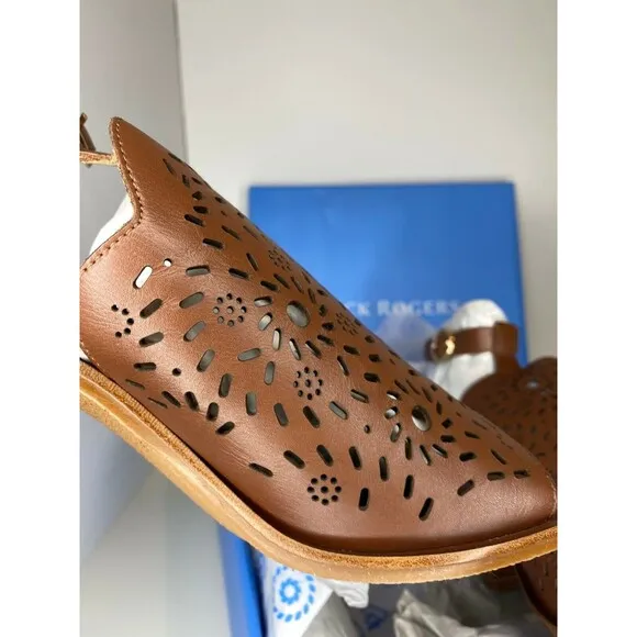 Jack Rogers Shoes Womens 11 Mocha Ronnie Brown Heel Sandals M21 111201H NEW
