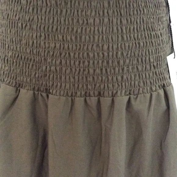 Jason Wu skirt tiered skirt army green smocked waste midi skirt embellished