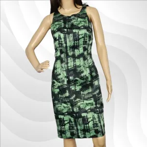 Jay Godfrey NWT Green &amp; Black Sleeveless Dress Size 8 | Chic &amp; Modern