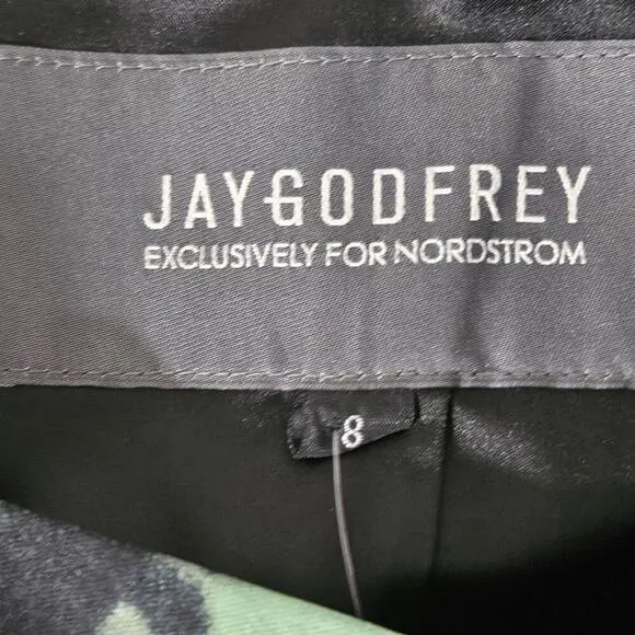 Jay Godfrey NWT Green &amp; Black Sleeveless Dress Size 8 | Chic &amp; Modern