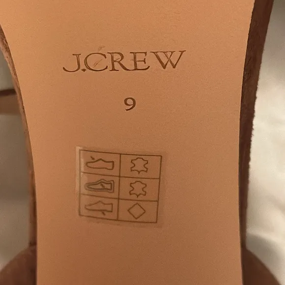 J.Crew Ankle strap platform heels in suede BX909