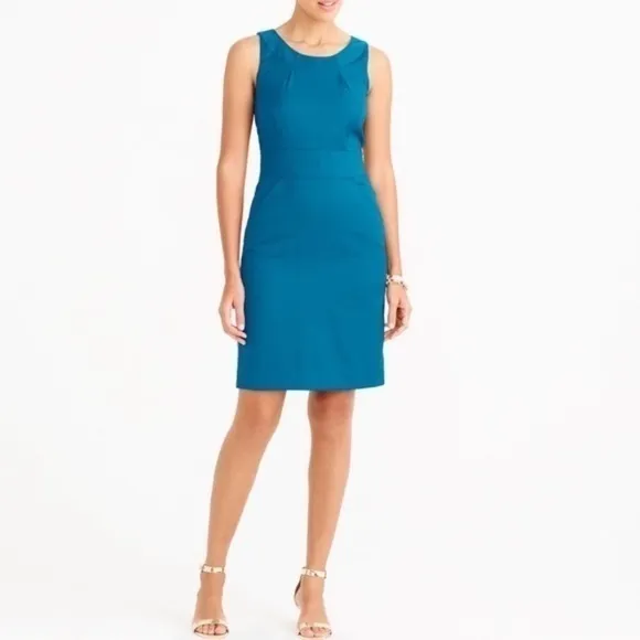 J.Crew Classic Casual Basic Wool Sheath Midi Dress Fitted Red Size 12