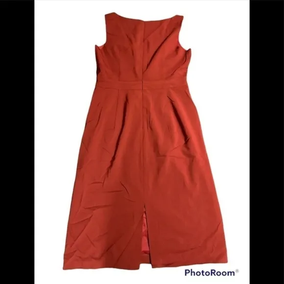J.Crew Classic Casual Basic Wool Sheath Midi Dress Fitted Red Size 12