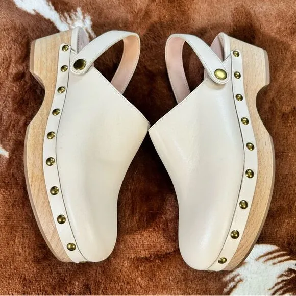 J.crew Convertible Leather Studded Clogs