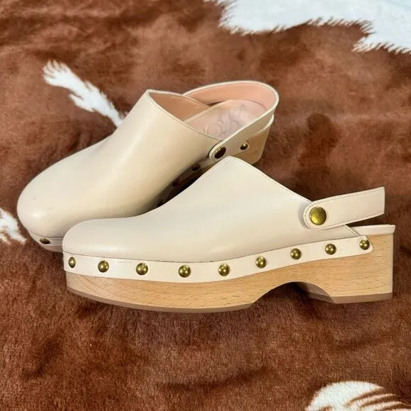 J.crew Convertible Leather Studded Clogs
