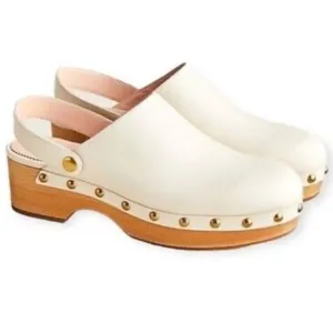 J.crew Convertible Leather Studded Clogs