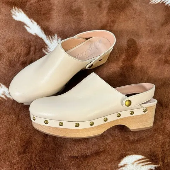 J.crew Convertible Leather Studded Clogs
