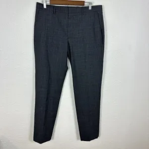 J.Crew Mens $168 Four Season Thompson Pant Tapered Leg Gray Plaid 33X32 AP879