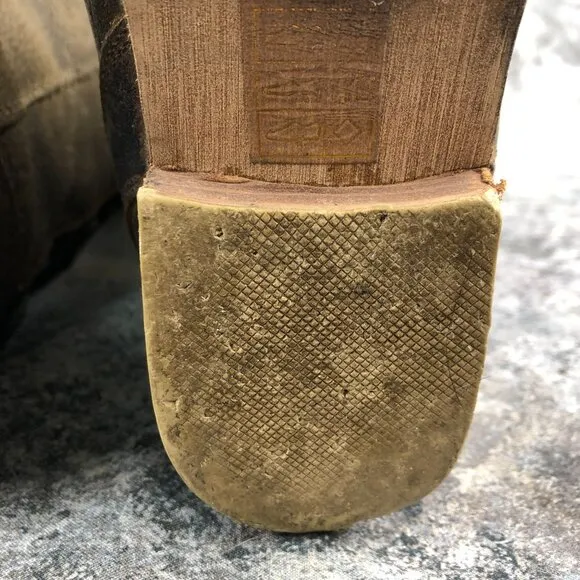Jeffrey Campbell Women's Size 7 Zipped Brown Olive Distressed Leather OTK Boots