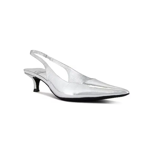 Jeffrey Campbell Persona Slingbacks Heels in Silver shoes Revolve 9.5