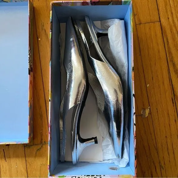 Jeffrey Campbell Persona Slingbacks Heels in Silver shoes Revolve 9.5