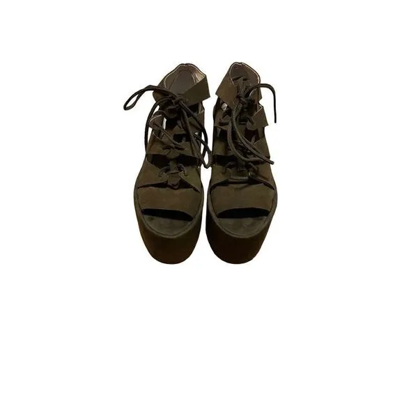 Jeffrey Campbell Green Suede Platform Shoes