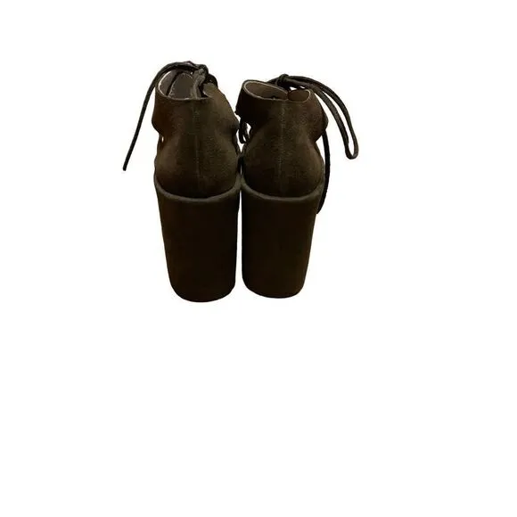 Jeffrey Campbell Green Suede Platform Shoes
