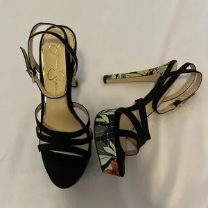 Jessica Simpson Women’s Balina Tropical Platform Dress Heeled Sandals Size 7.5