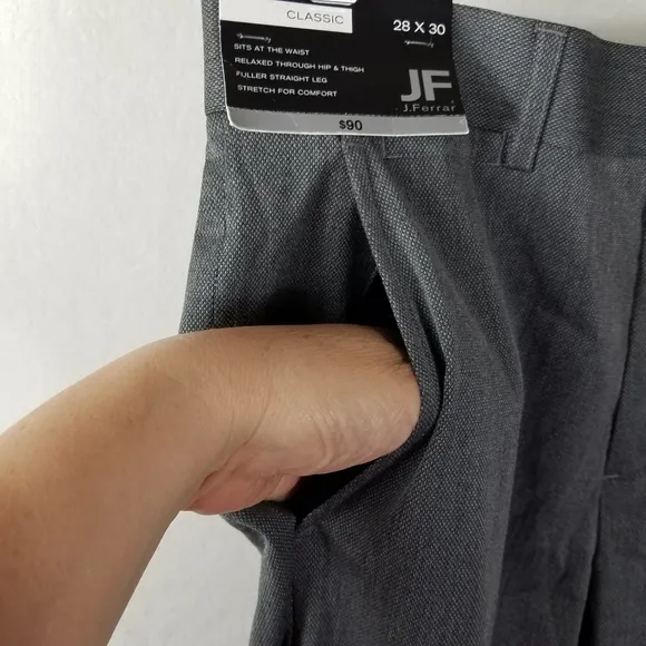 JF J.Ferrar Classic Gray Dress Pants Size 28X30. C