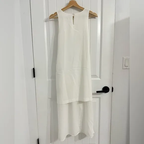 J.O.A. White Sleeveless Layered Dress