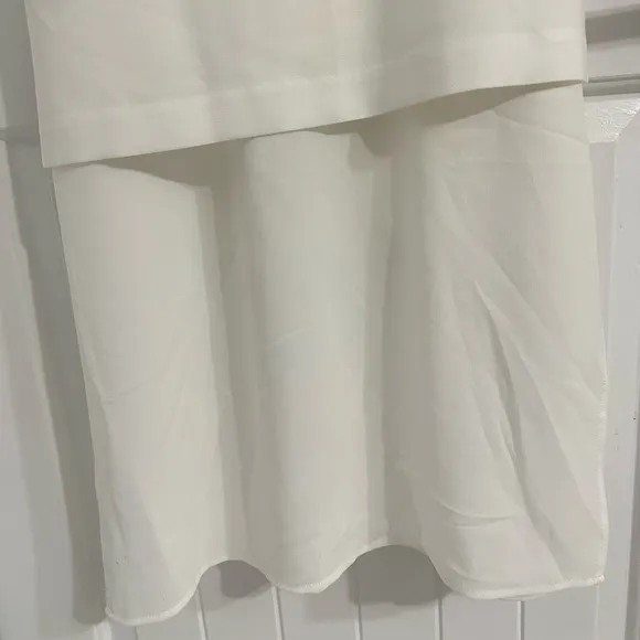 J.O.A. White Sleeveless Layered Dress
