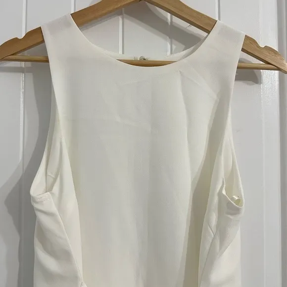 J.O.A. White Sleeveless Layered Dress