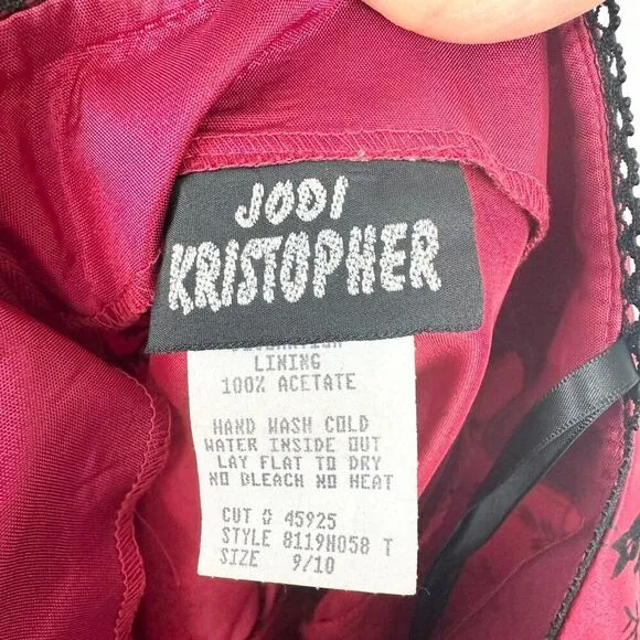 Jodi Kristopher Vintage Hi Low Dress Size 9/10 Modern 8 Vampy Whisigoth Gothic