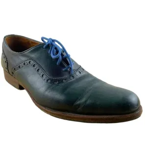 John Fluevog Granville 837 Black Brogued Leather Oxford Shoes Men's US 8.5