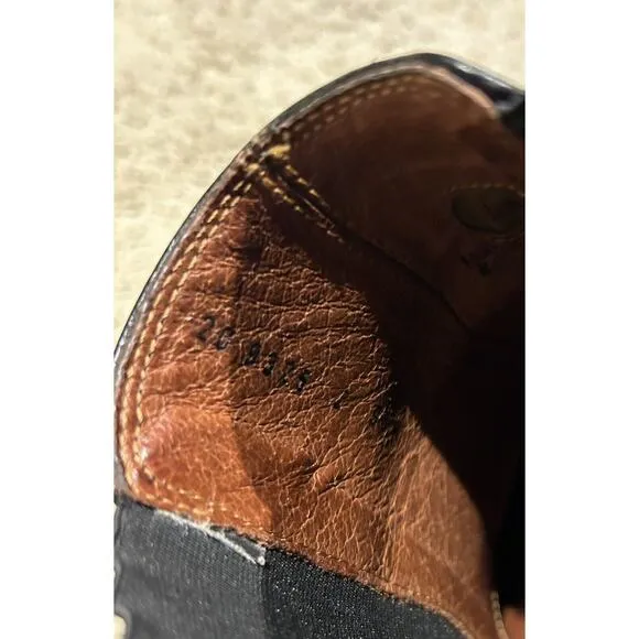 Johnston &amp; Murphy 9.5 M men's Black Pebbled Leather Chelsea SLIP ON BOOTS G23