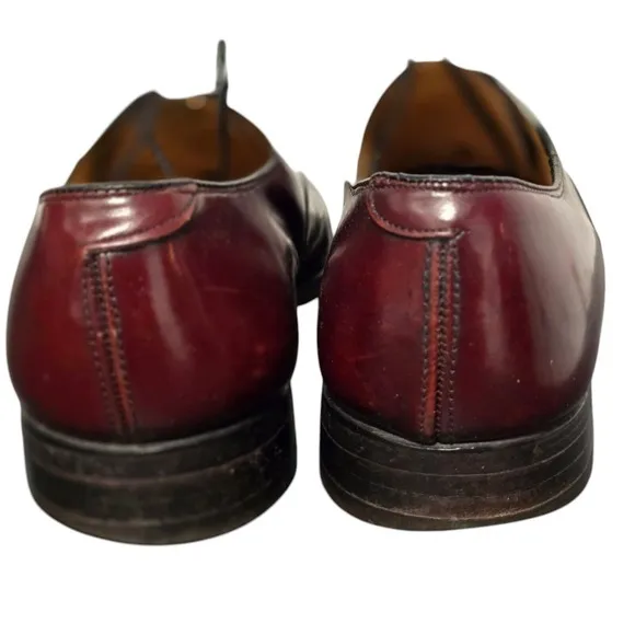 Johnston &amp; Murphy Aristocrat Aldrich Cap Toe Dress Shoe Mens 10.5 Burgundy