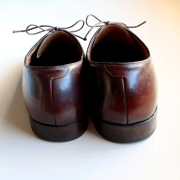 Johnston &amp; Murphy Men's Brown Leather Wingtip Lace-up Oxford Derby Shoes 10.5