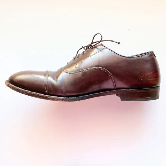 Johnston &amp; Murphy Men's Brown Leather Wingtip Lace-up Oxford Derby Shoes 10.5